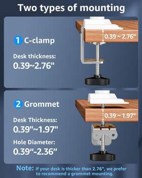 Einzelmonitor-Tischhalterung für 13''-35''-Monitore MU6005