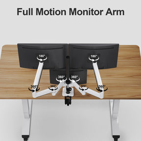 Full Motion Triple Monitor Desk Mount for Max 32'' Monitors MUM-8003A