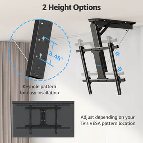 Full Motion Electric Ceiling TV Mount for 32''-70'' TVs MU2501