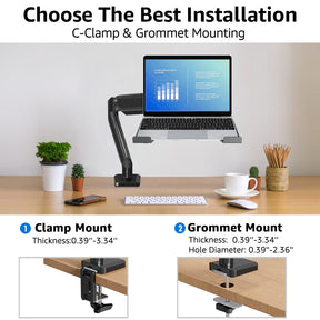 Laptop Arm Mount for Desk Holds 3.3-17.6lbs MUM-4007
