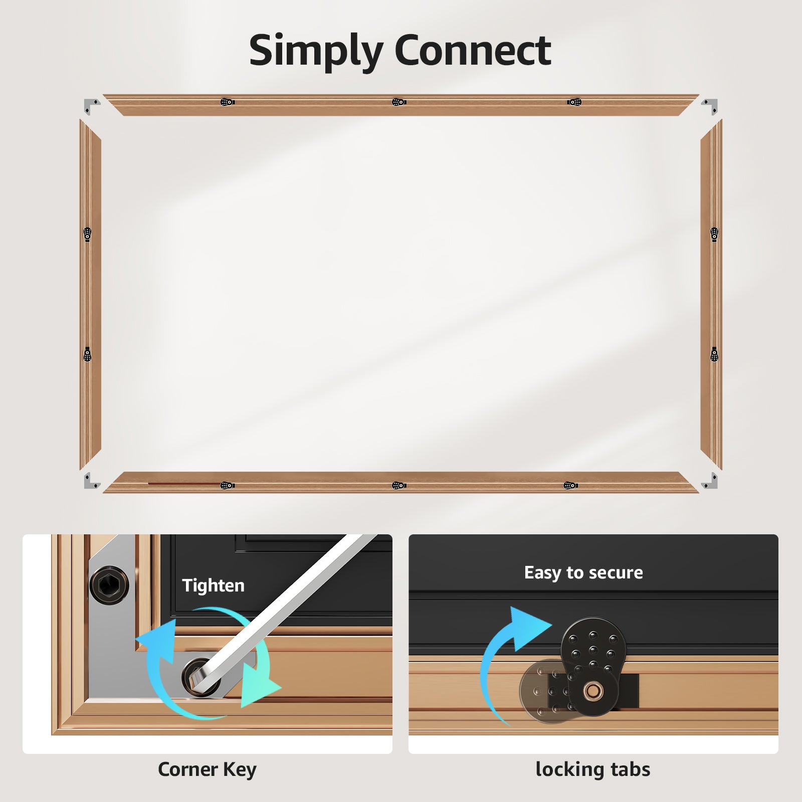 VueFrame TV Frames Deco Alloy Bezel Only for Samsung The Frame TVs, Modern & Minimalist Styles from TV to Art, Interchangeable Bezels for Home Decor, Easy Installation