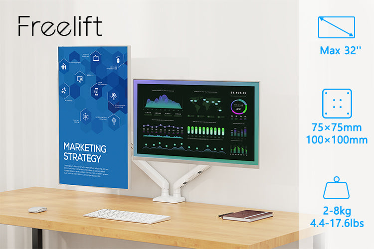 Einzelmonitor-Tischhalterung für 13''-32''-Monitore MUA0004