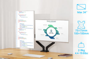 Freelift Dual Monitor Desk Mount for 13'' to 34'' Monitors MUA8014B