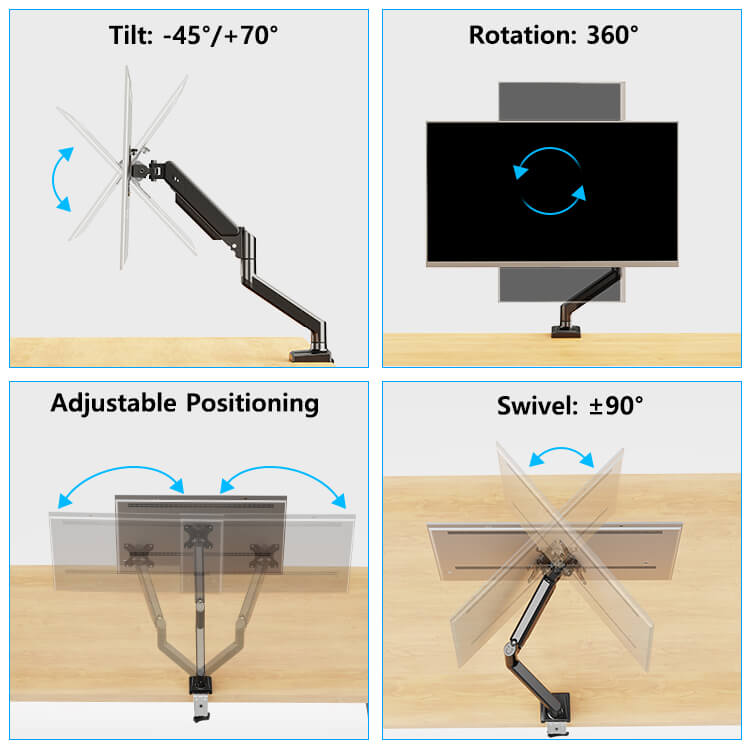 Freelift Single Monitor Desk Mount for 13''-34'' Monitors MUA8013B