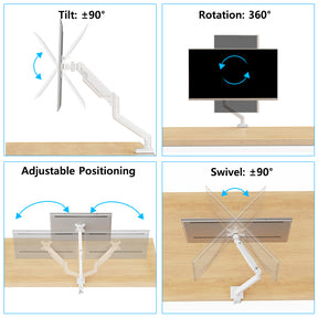 Einzelmonitor-Tischhalterung für 13''-32''-Monitore MUA0004