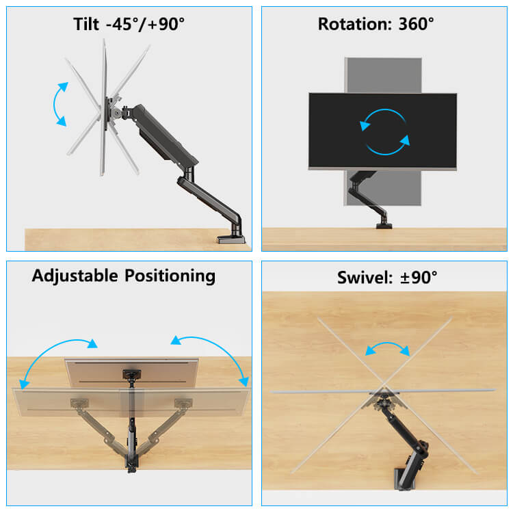 Freelift Single Monitor Desk Mount for 13''-32'' Monitors MUA8011B