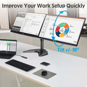 dual monitor stand improves your work setup