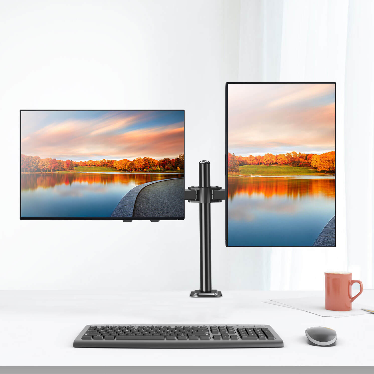 dual monitor stand for home office