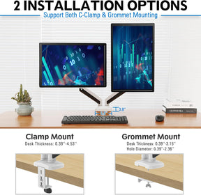 Dual Monitor Desk Mount for Max 32'' Monitors MU0005