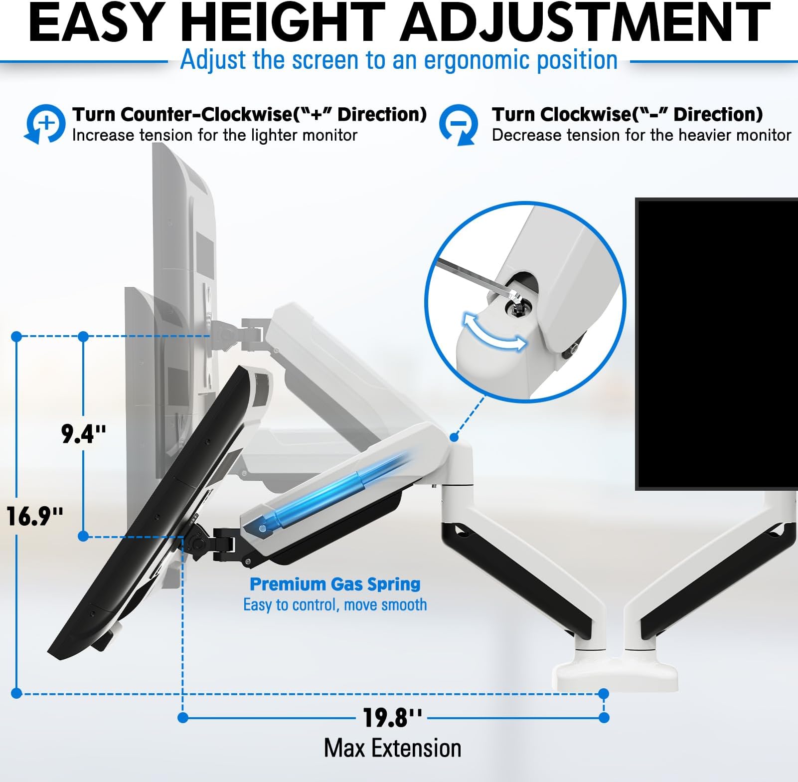 Dual Monitor Desk Mount for Max 32'' Monitors MU0005