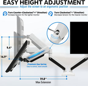 Dual-Monitor-Tischhalterung für maximal 32-Zoll-Monitore MP0005