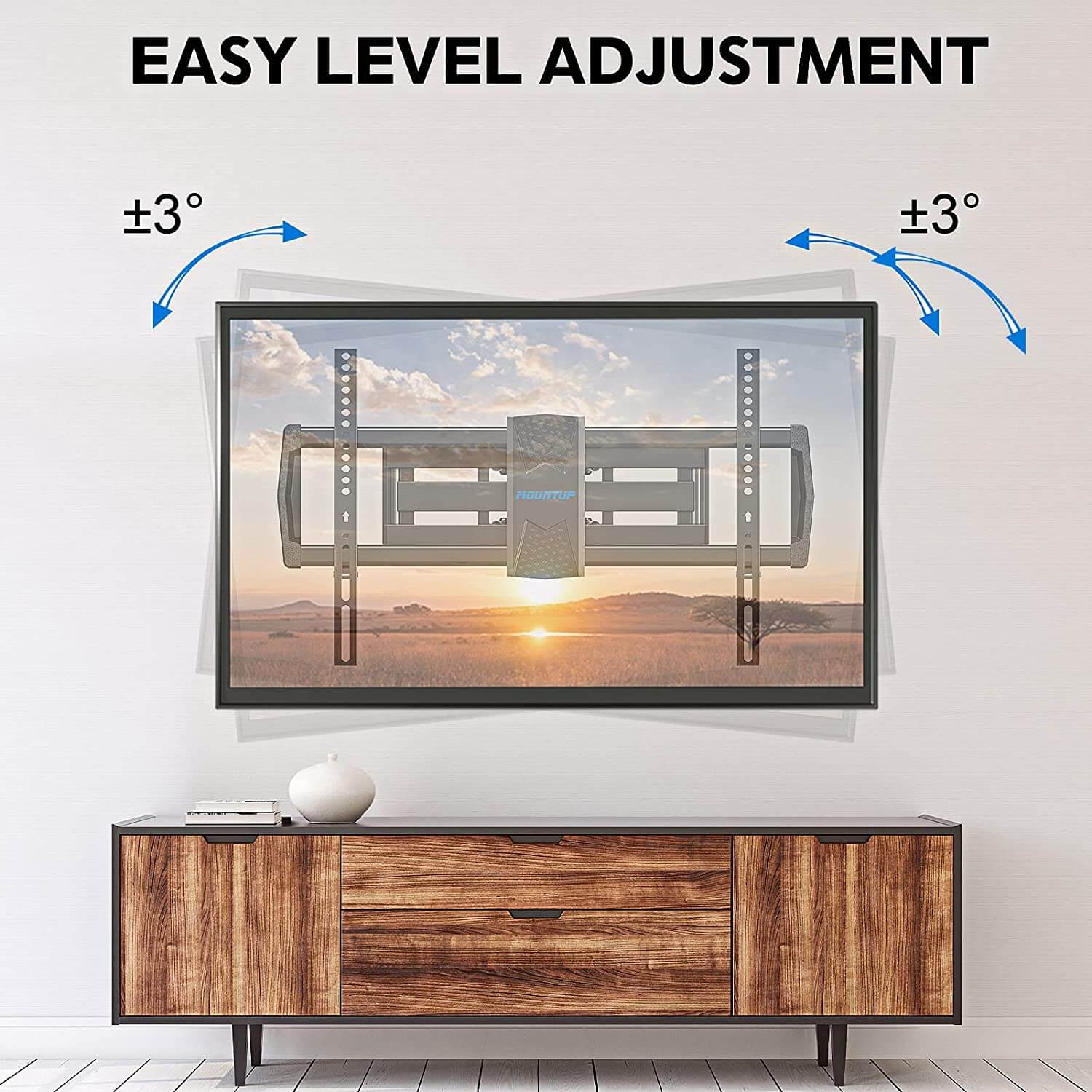 easily and perfectly level the TV after installation