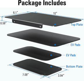 package include top plate, ev pads, bottom plate