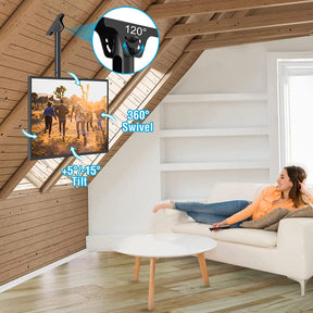 ceiling tv mount swivel and tilt for best viewing angle