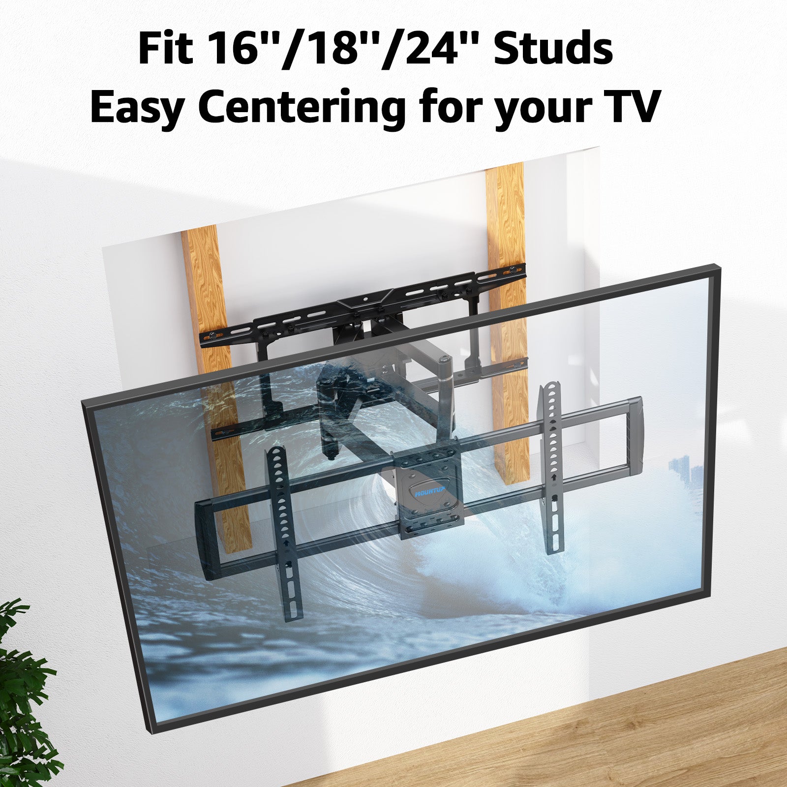 Full Motion TV Wall Mount For 37-82 TVs MU0058