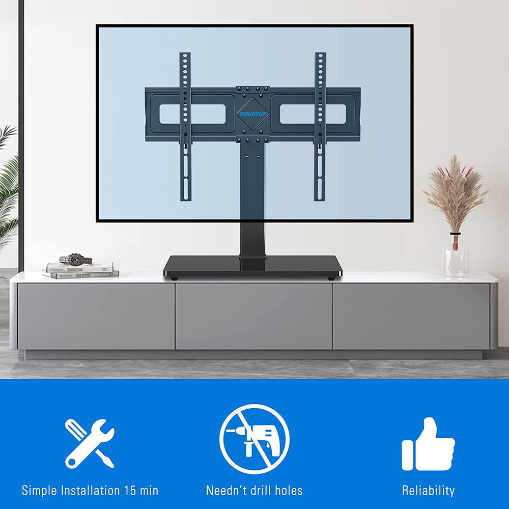 Universal TV Stand for 3770 inch TV, Tabletop TV Stand MOUNTUP