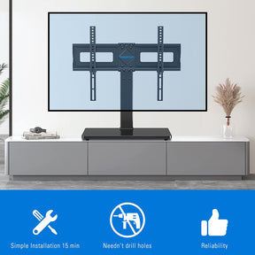 TV swivel stand is easy to move and is perfect for soundbar placement