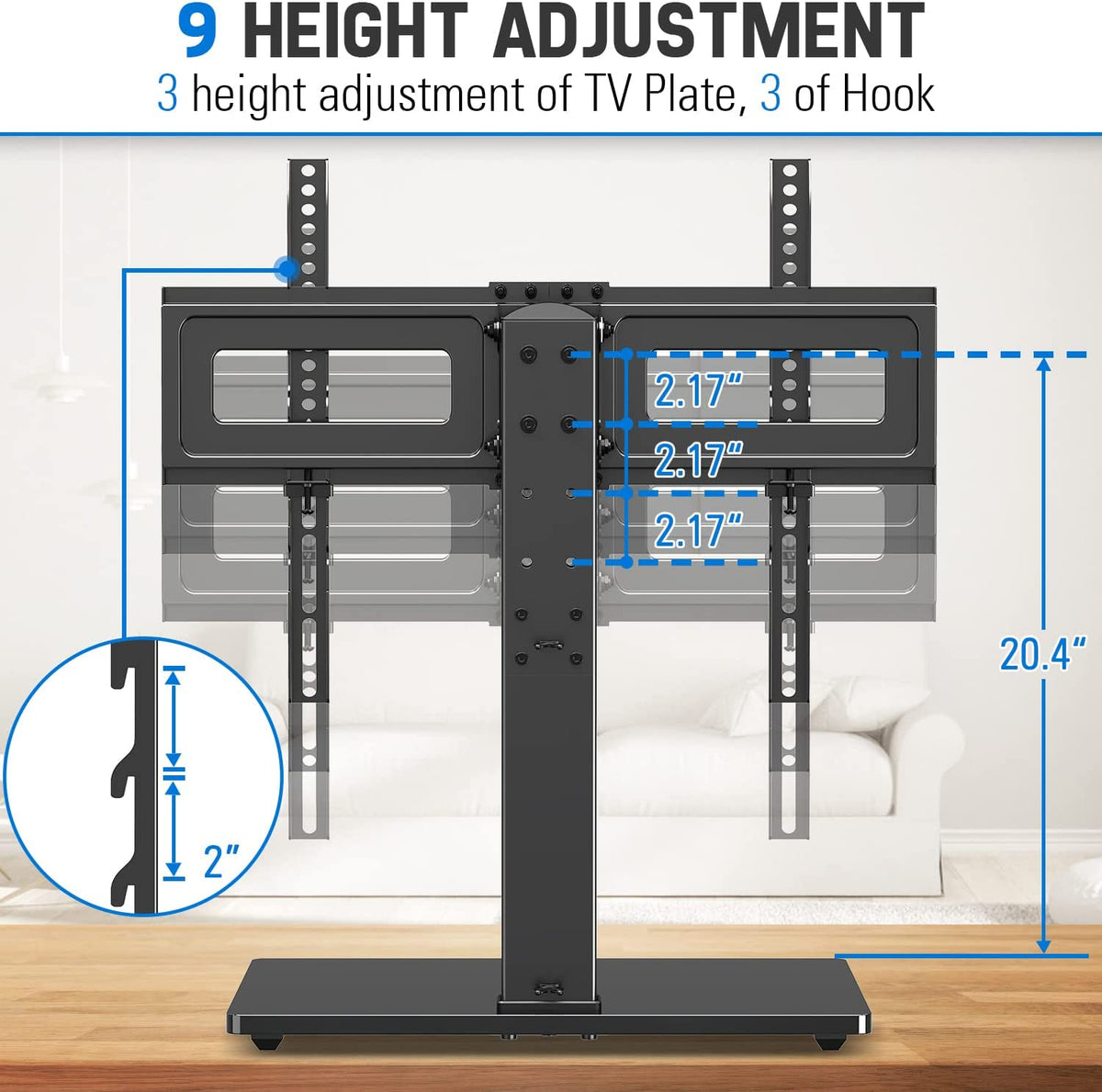 Universal TV Stand for 3770 inch TV, Tabletop TV Stand MOUNTUP