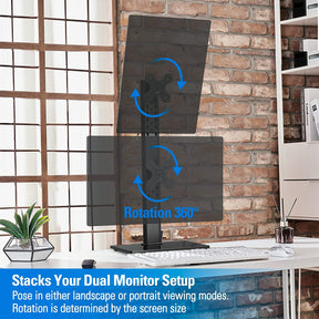 vertical monitor stand rotate the screen to landscape or portrait viewing modes