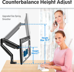 height adjustable single monitor arm 