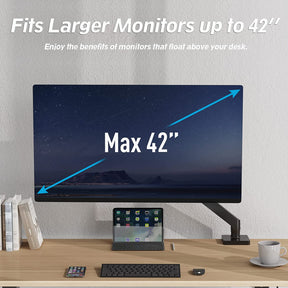 Soporte de escritorio para monitor único para monitores de 22"-42" MU7005