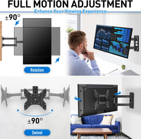 full motion tv mount for flexible viewing