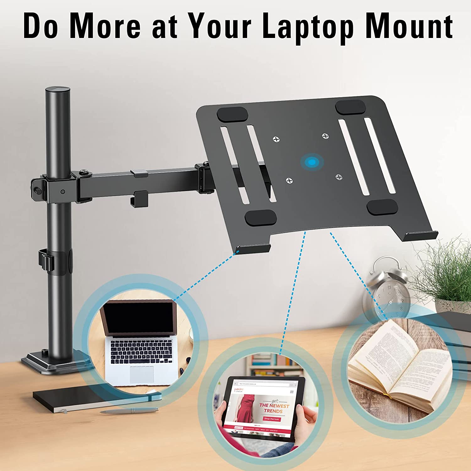 laptop mount, tablet mount, book mount