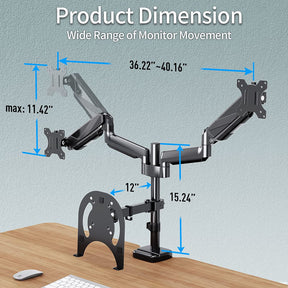 monitor and laptop mount with wide range of movement