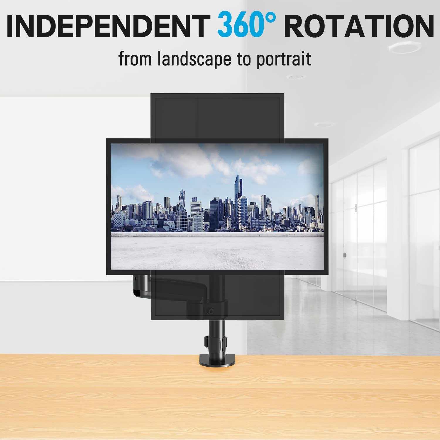 Single Monitor Desk Mount With Spring Arm for Max 32 Screens -MOUNTUP