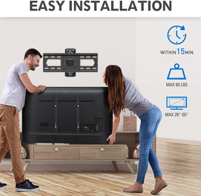 It is easy to install the single stud TV mount