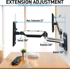adjustable monitor wall mount for better viewing
