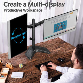 dual monitor stand creates a multi-display