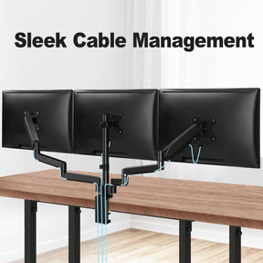 3 monitor mount with cable management