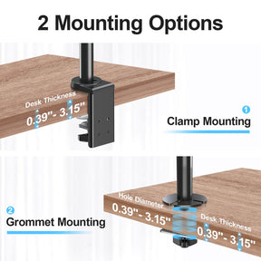 3 monitor mount offers 2 mounting options to hang 3 monitors up