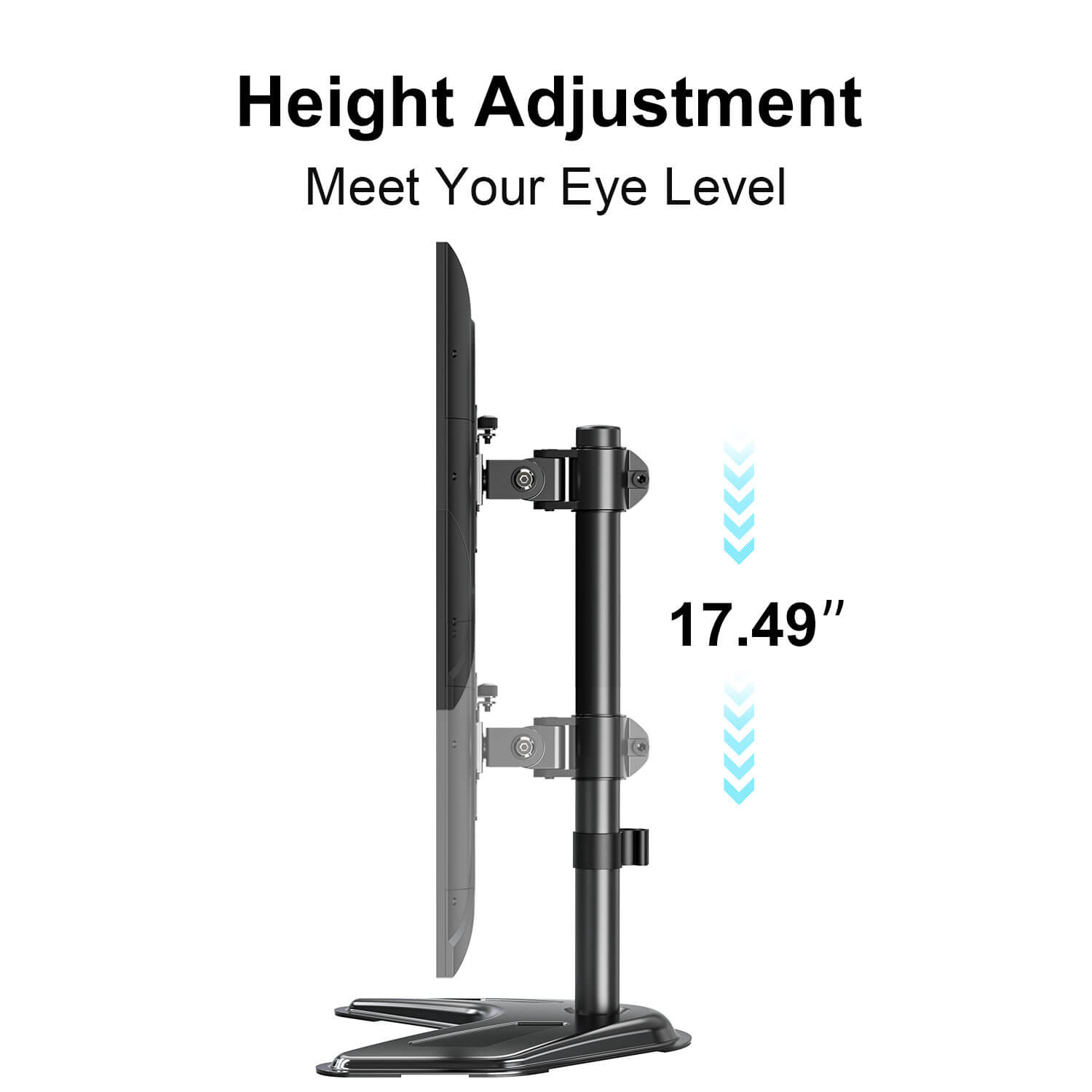 height adjusable monitor stand let the screen meet your eye level