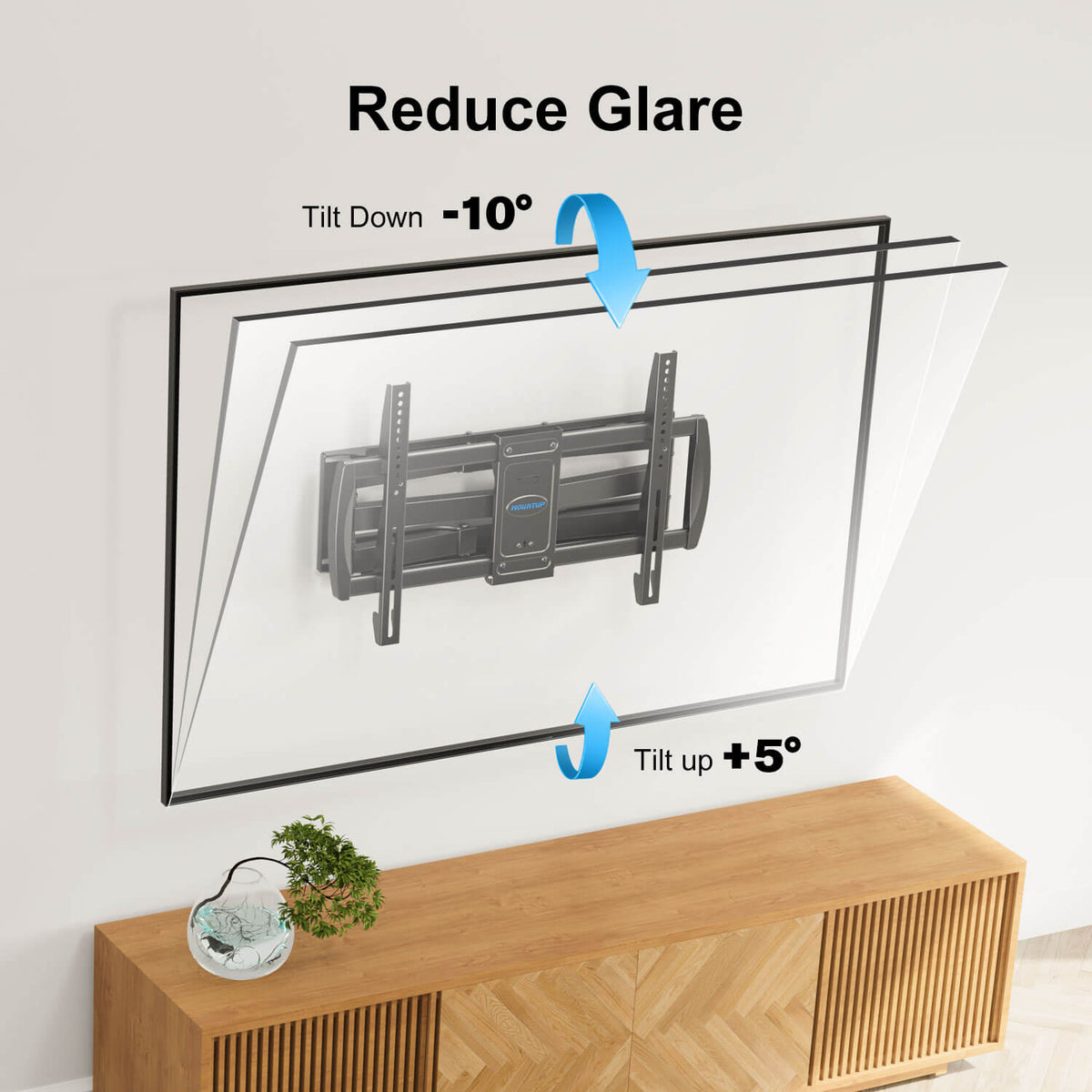 Full Motion TV Wall Mount for 4790 inch Large TVs MOUNTUP