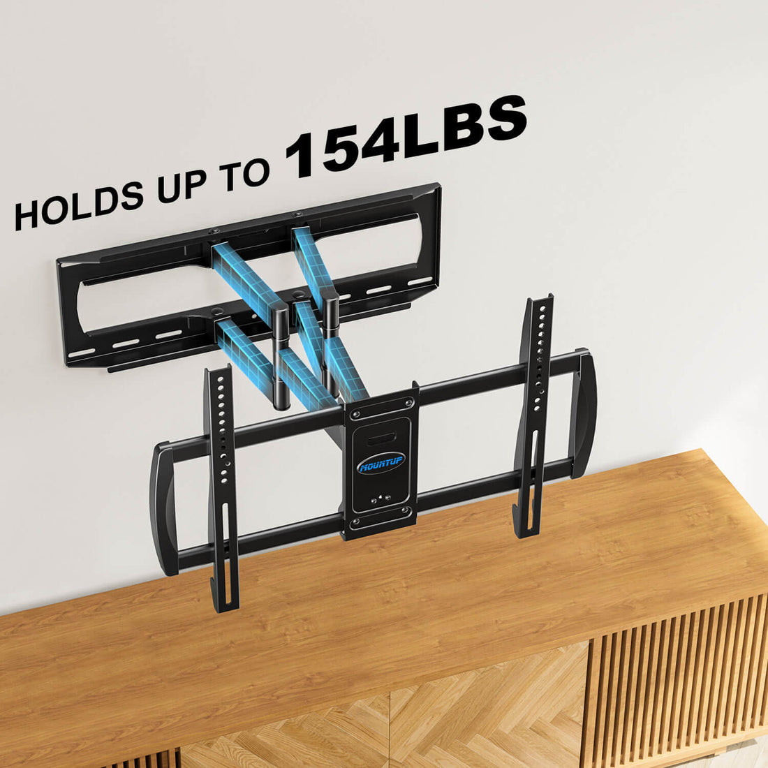 Full Motion TV Wall Mount for 47-90 inch Large TVs - MOUNTUP
