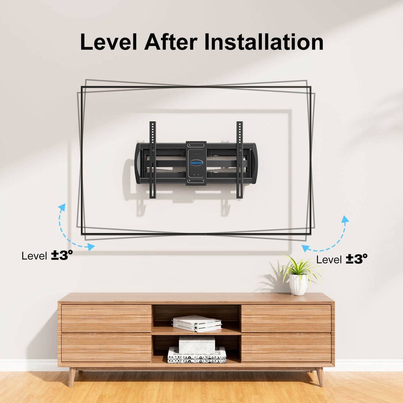 Full Motion TV Wall Mount for 4790 inch Large TVs MOUNTUP