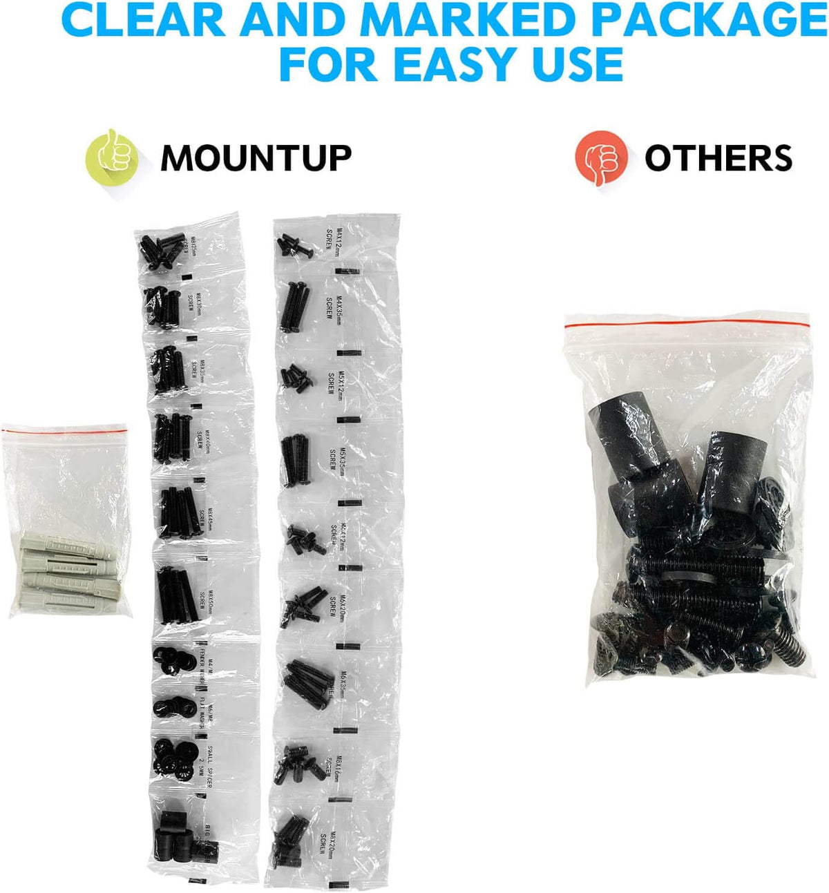 Universal TV Mounting Hardware Kit MOUNTUP