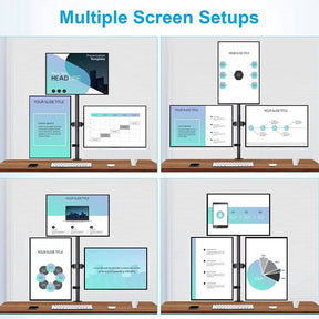 triple monitor mount provides multiple screen setups